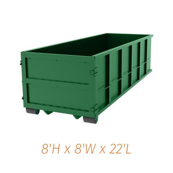 a 40-yard dumpster is typically the best option for large construction or demolition projects, or large-scale cleanouts